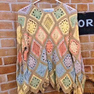 Vintage granny square sweater